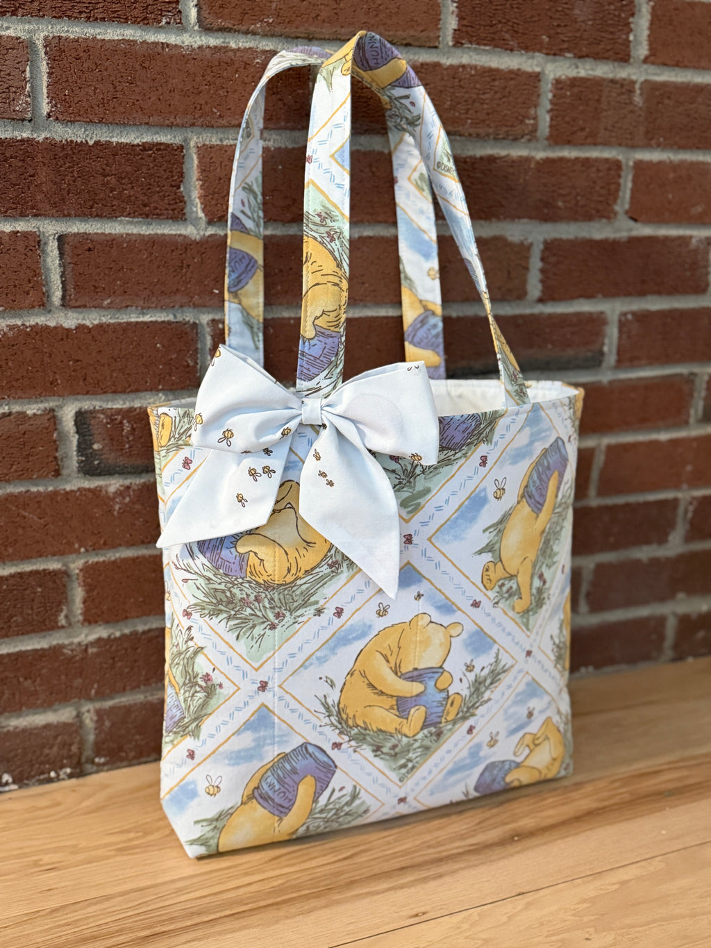 Time for Something Sweet • Vintage 1990s Winnie the Pooh Quilted Tote Bag