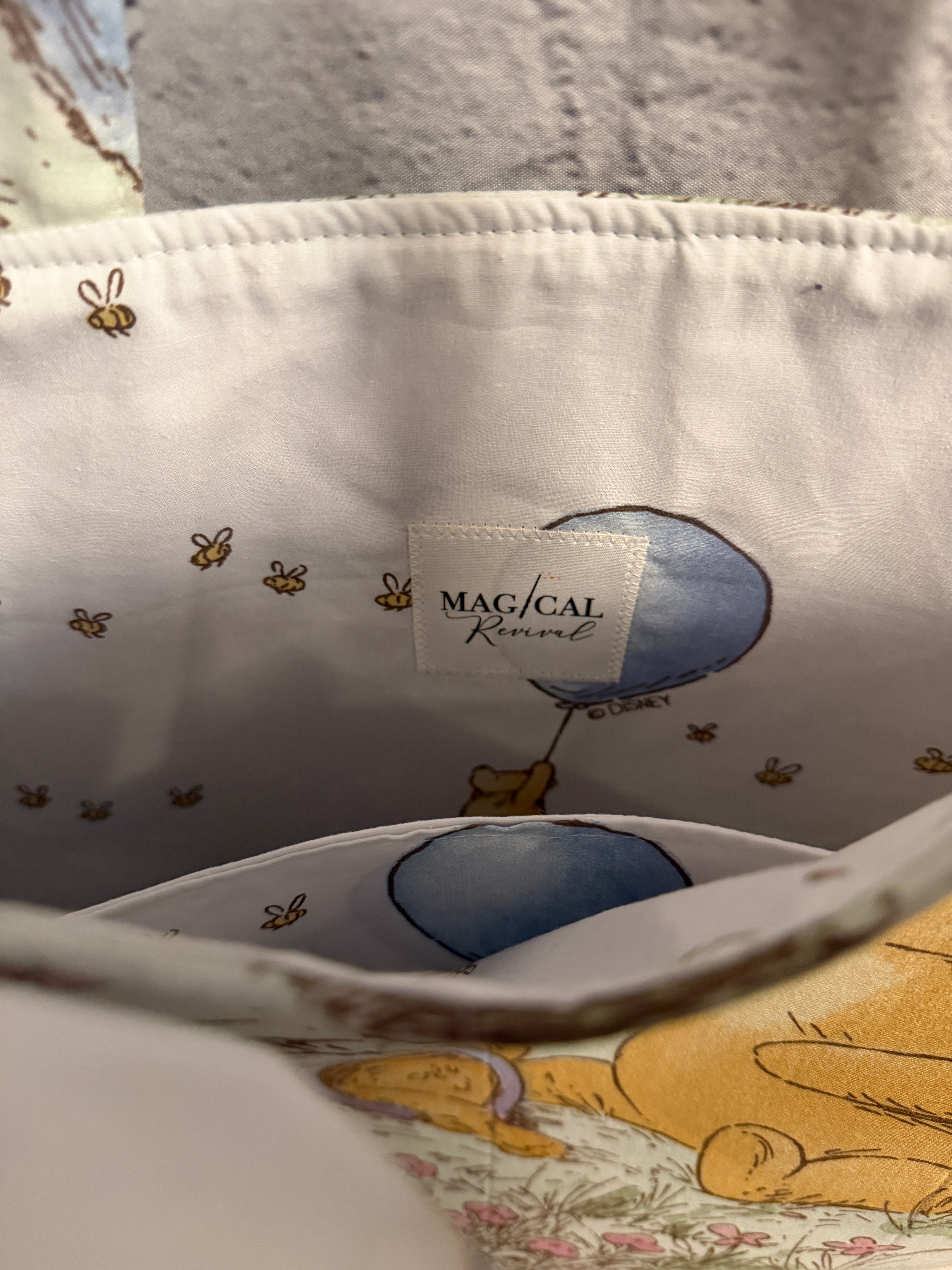 Hundred Acre Wood • Vintage Winnie the Pooh Quilted Tote Bag