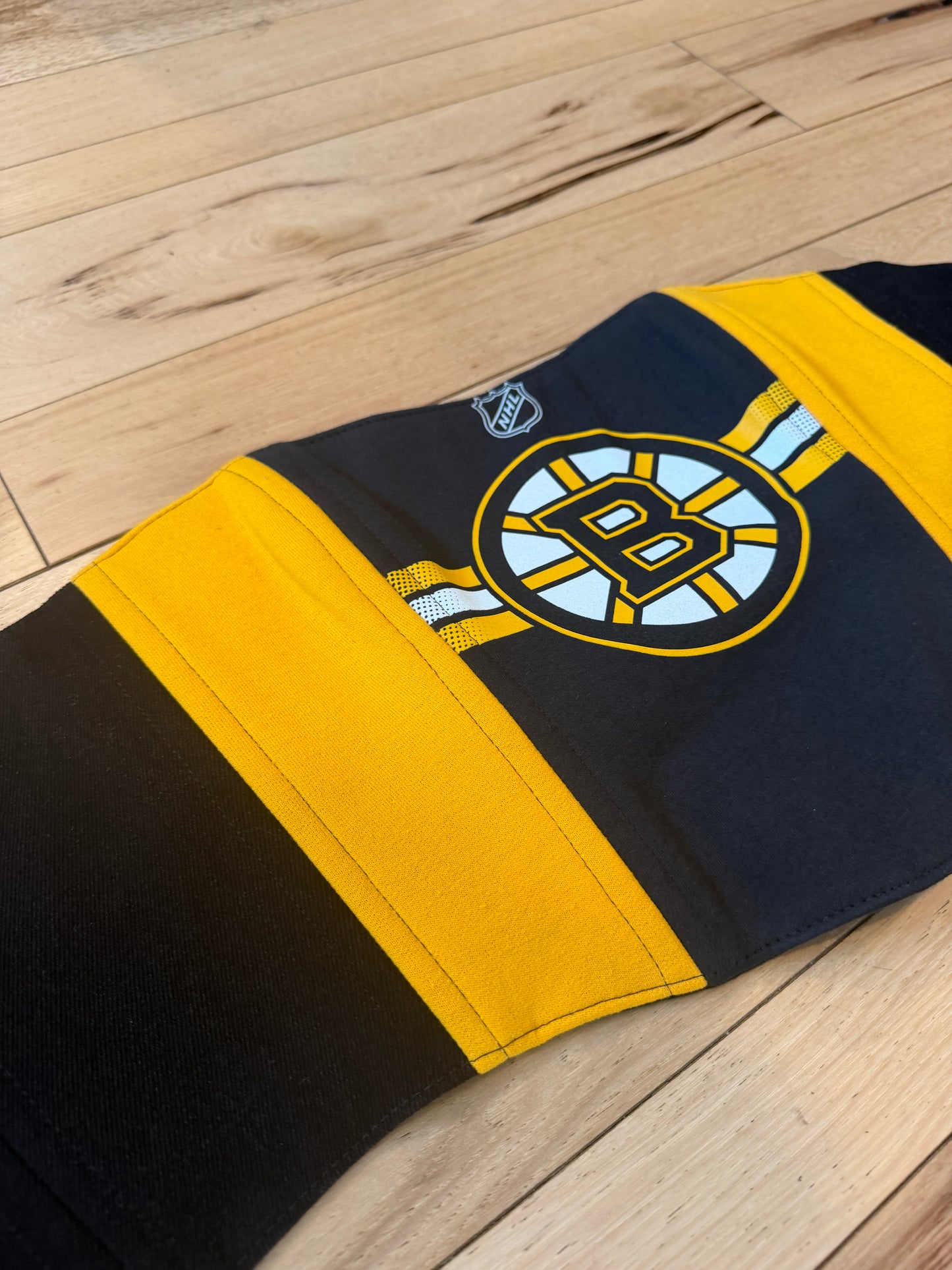 Upcycled Bruins Denim Corset Top