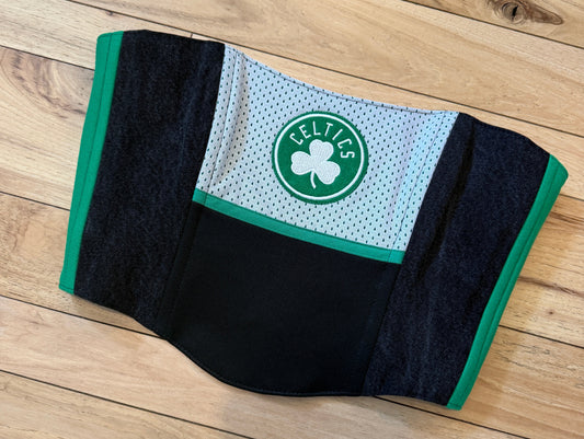 Upcycled Celtics Denim Corset Top