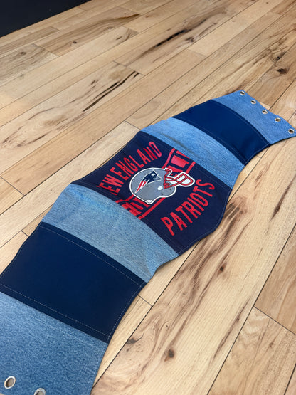 Upcycled Patriots Denim Corset Top