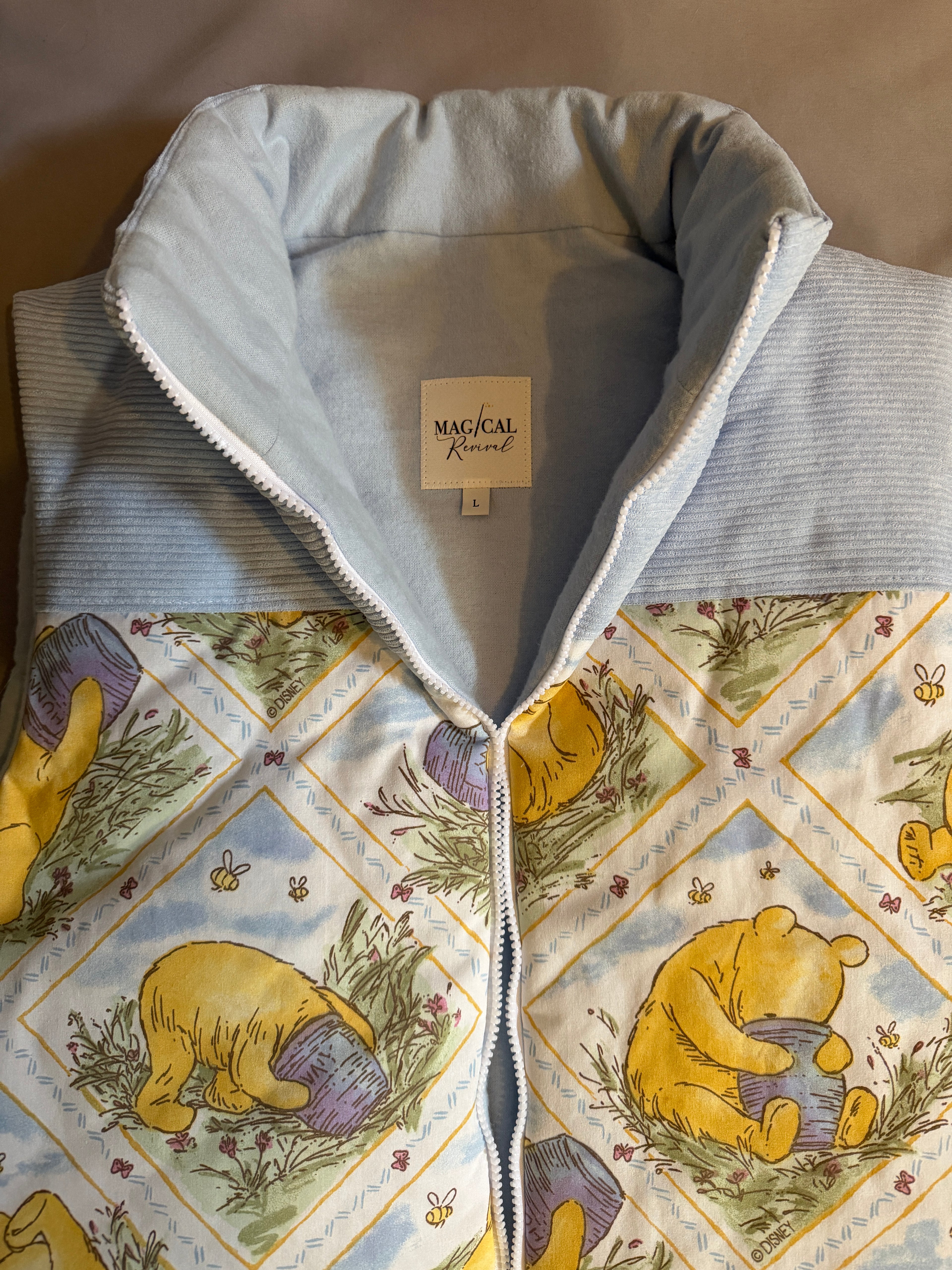 Time for Something Sweet • Vintage 1990s Winnie the Pooh Cropped Puffer Vest