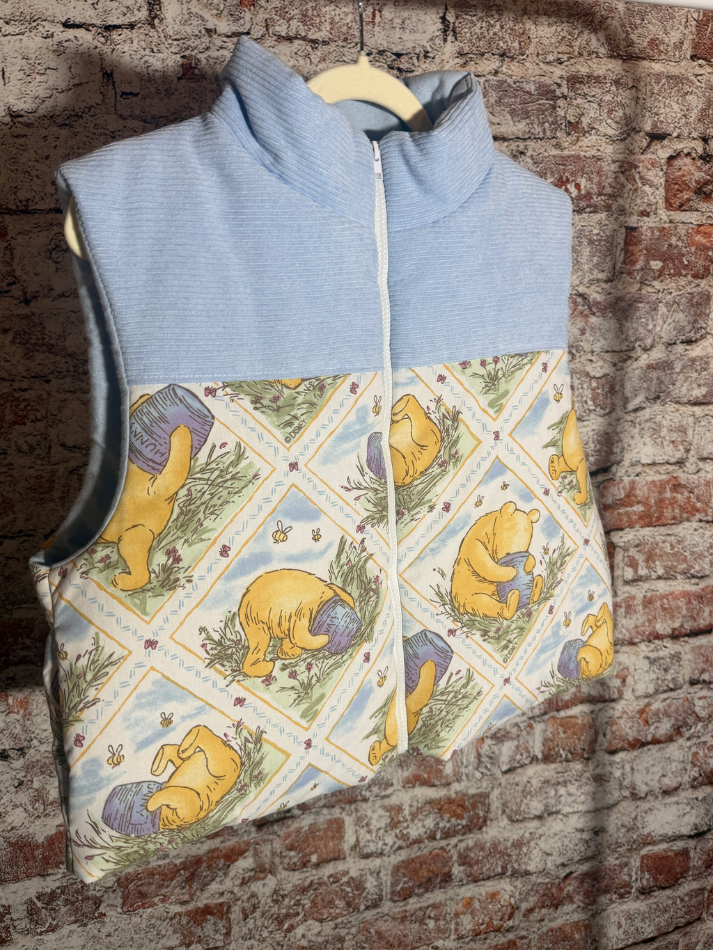 Time for Something Sweet • Vintage 1990s Winnie the Pooh Cropped Puffer Vest