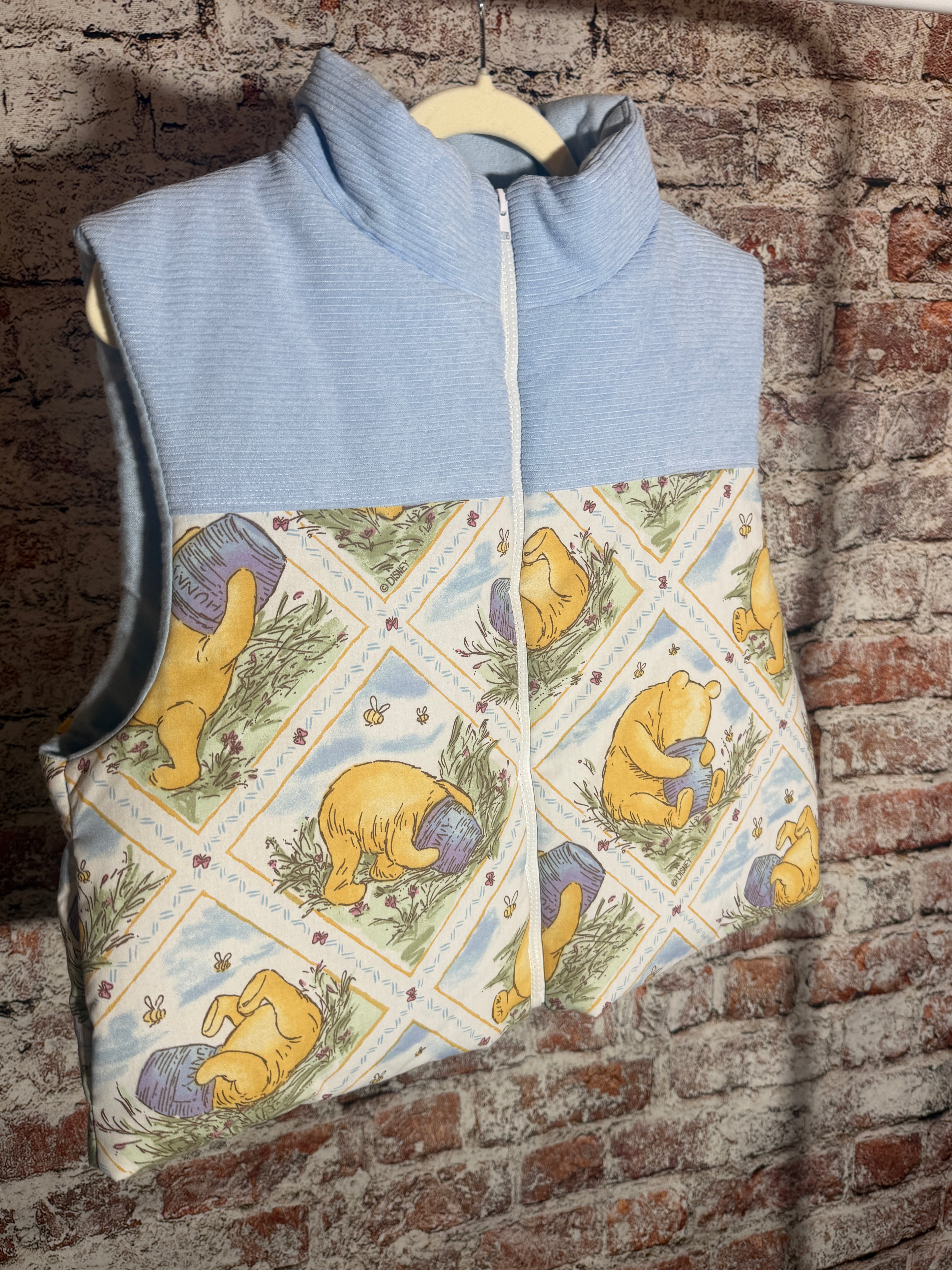 Time for Something Sweet • Vintage 1990s Winnie the Pooh Cropped Puffer Vest