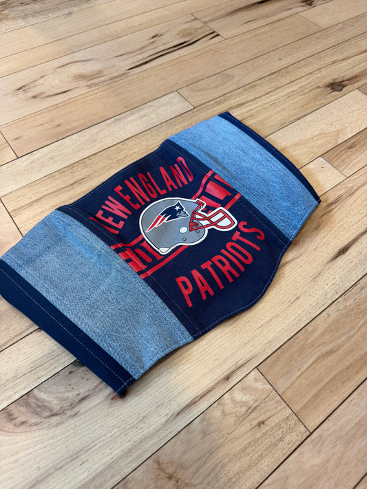Upcycled Patriots Denim Corset Top