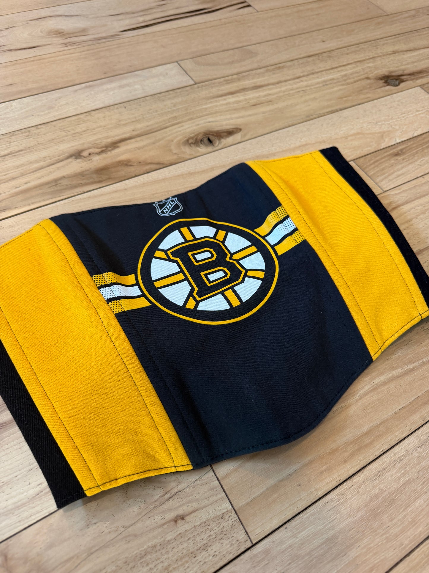 Upcycled Bruins Denim Corset Top